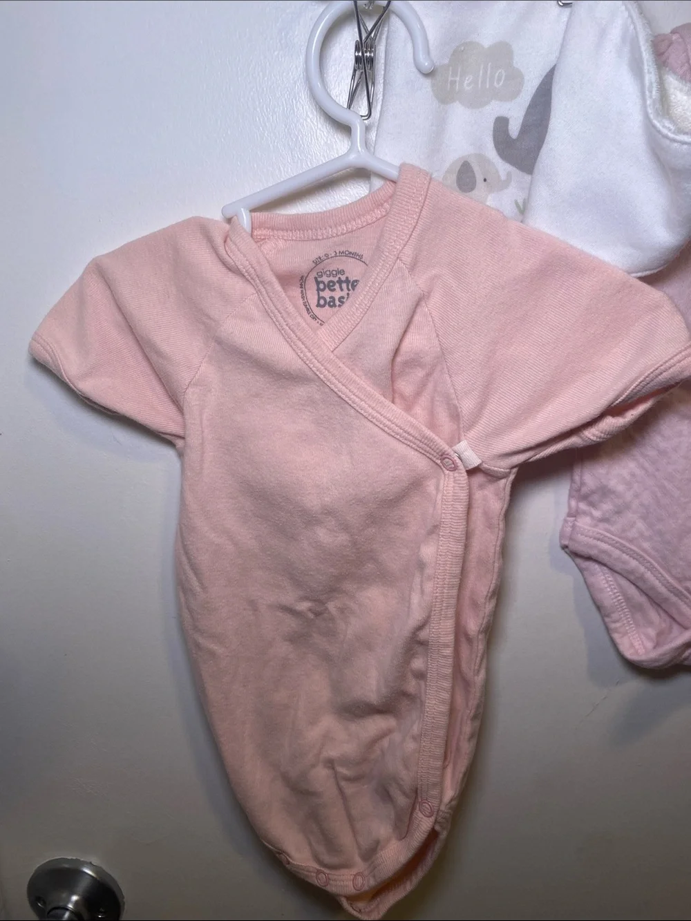 3 sets Included Long-Sleeve One-Piece Bodysuit, Rabbit+ Bear , Giggle Onesie
